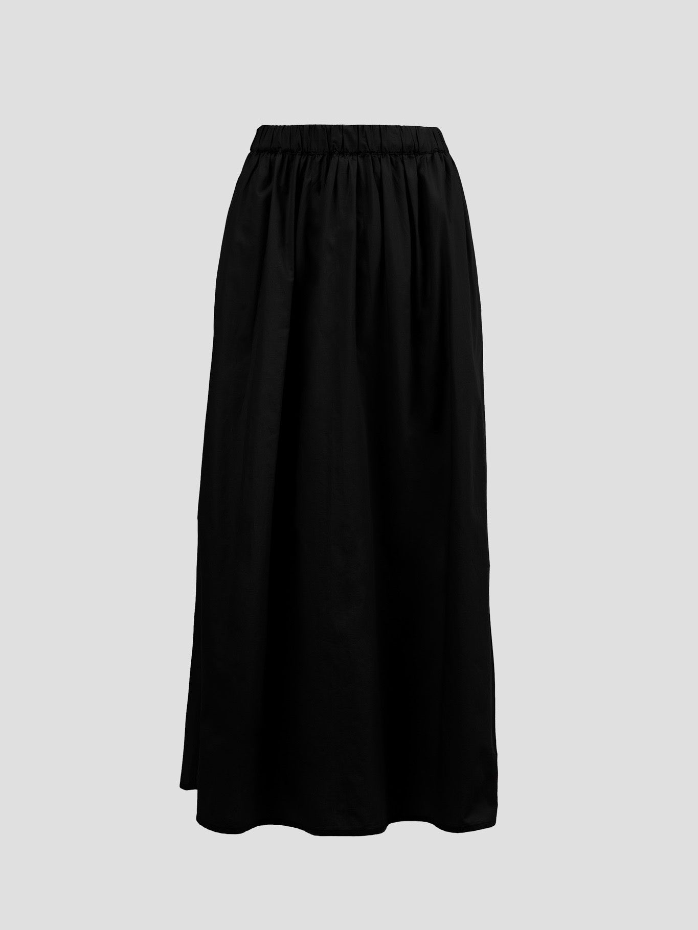 OCEAN POPLIN SKIRT BLACK