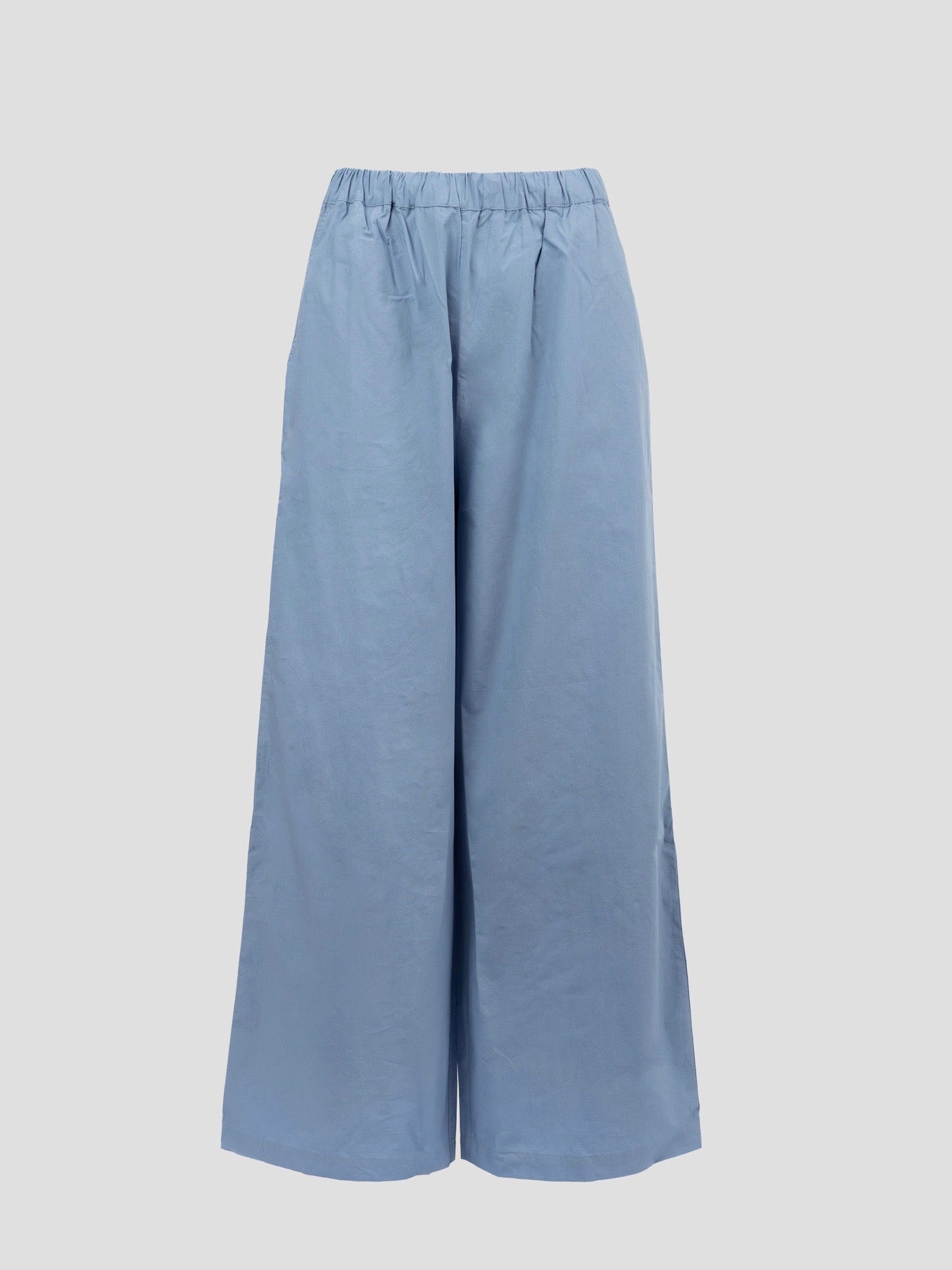 OCEAN POPLIN WIDE PANT FADED DENIM BLUE