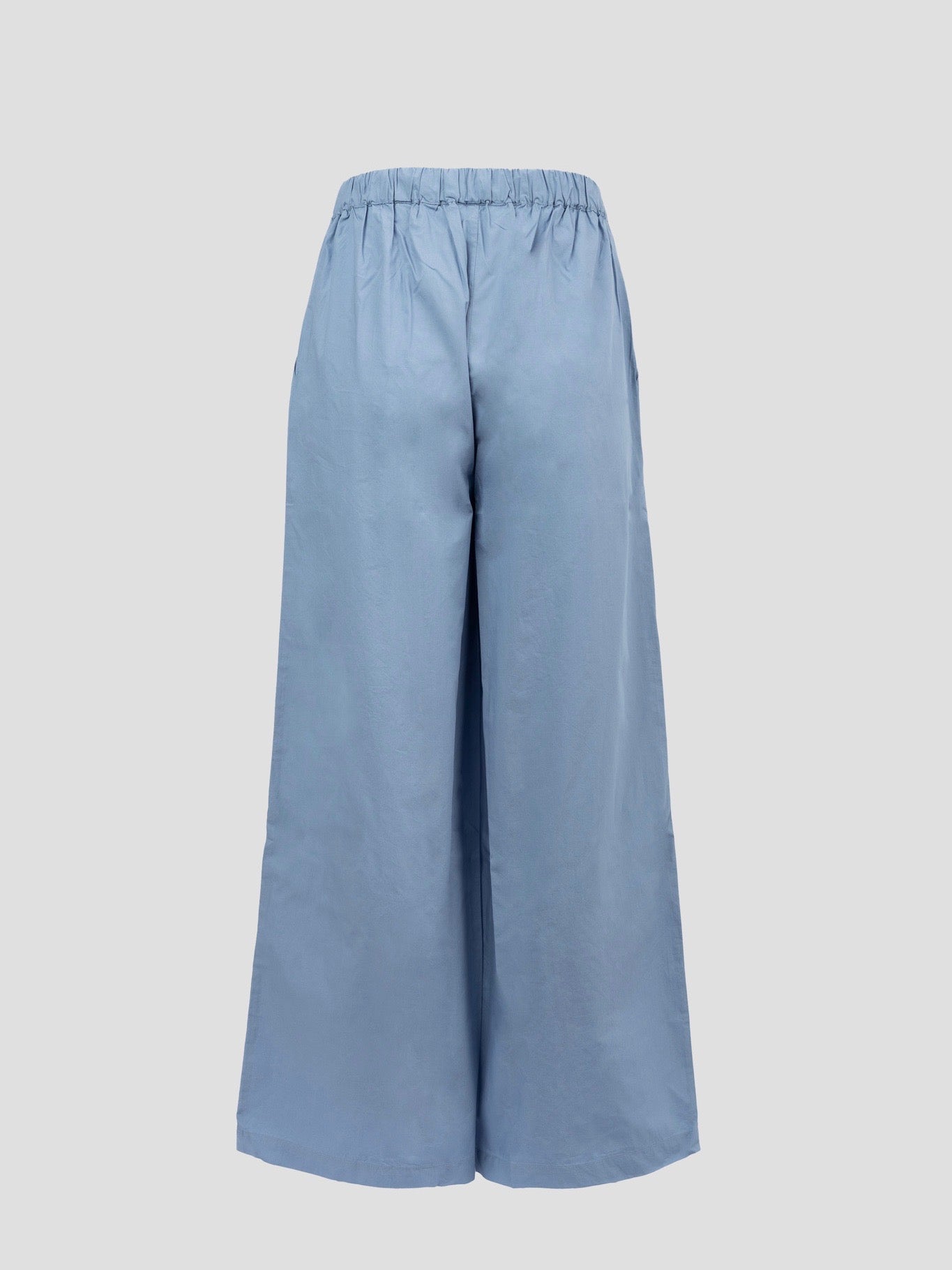 OCEAN POPLIN WIDE PANT FADED DENIM BLUE