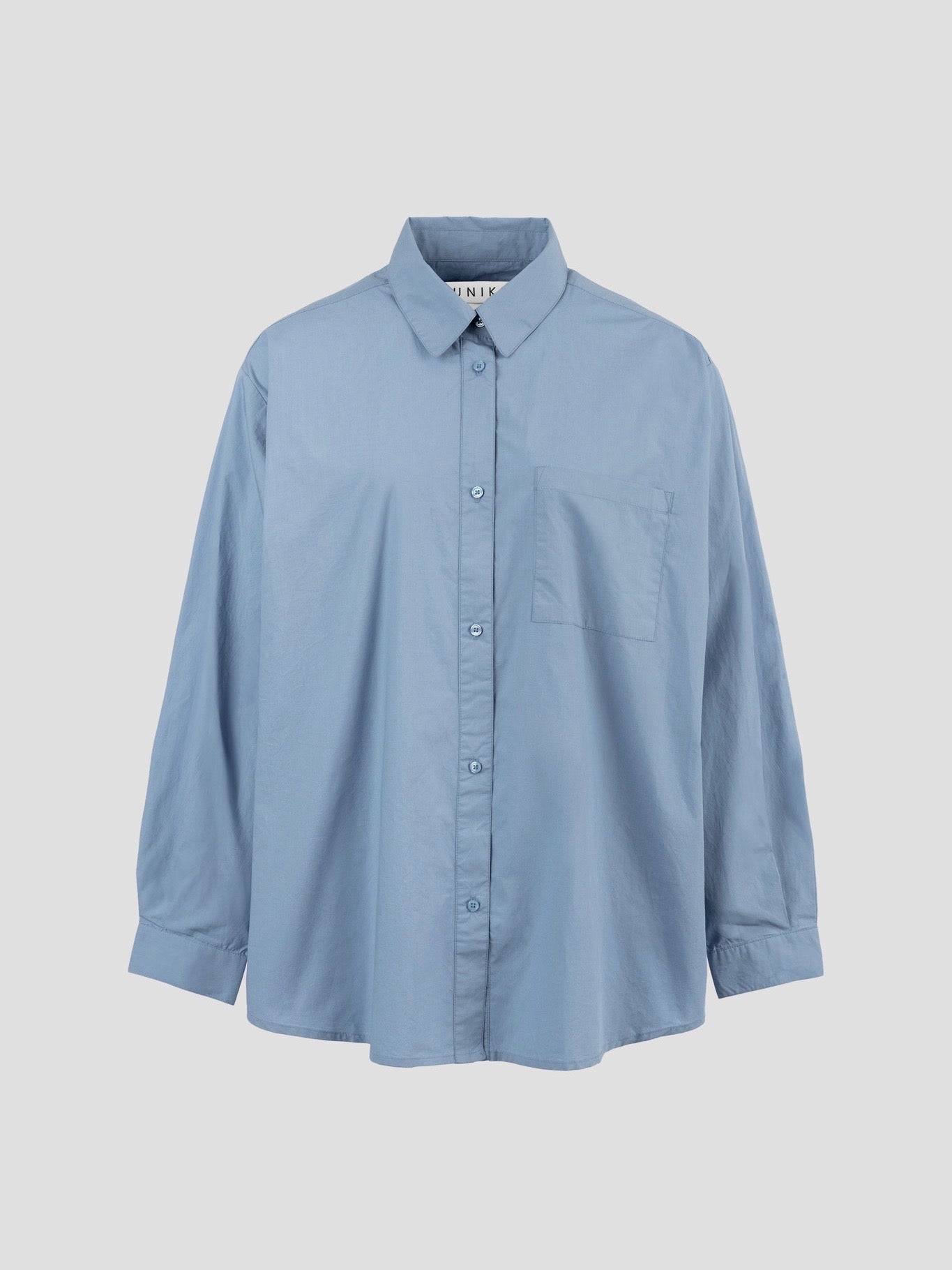 OCEAN POPLIN SHIRT FADED DENIM BLUE