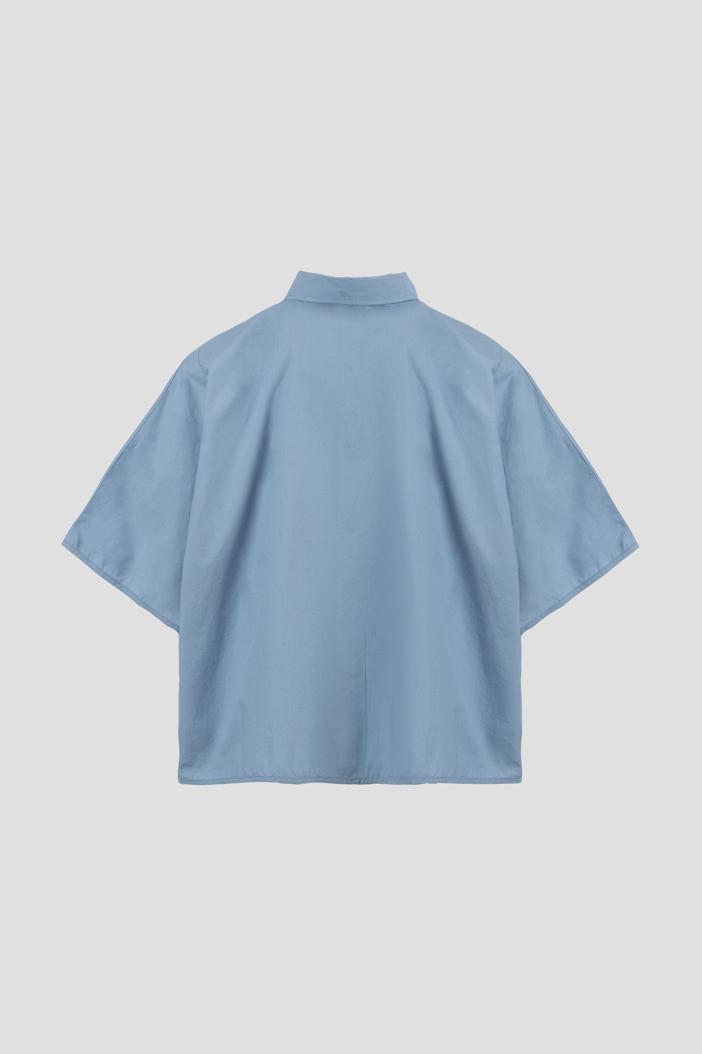 OCEAN POPLIN SS SHIRT FADED DENIM BLUE