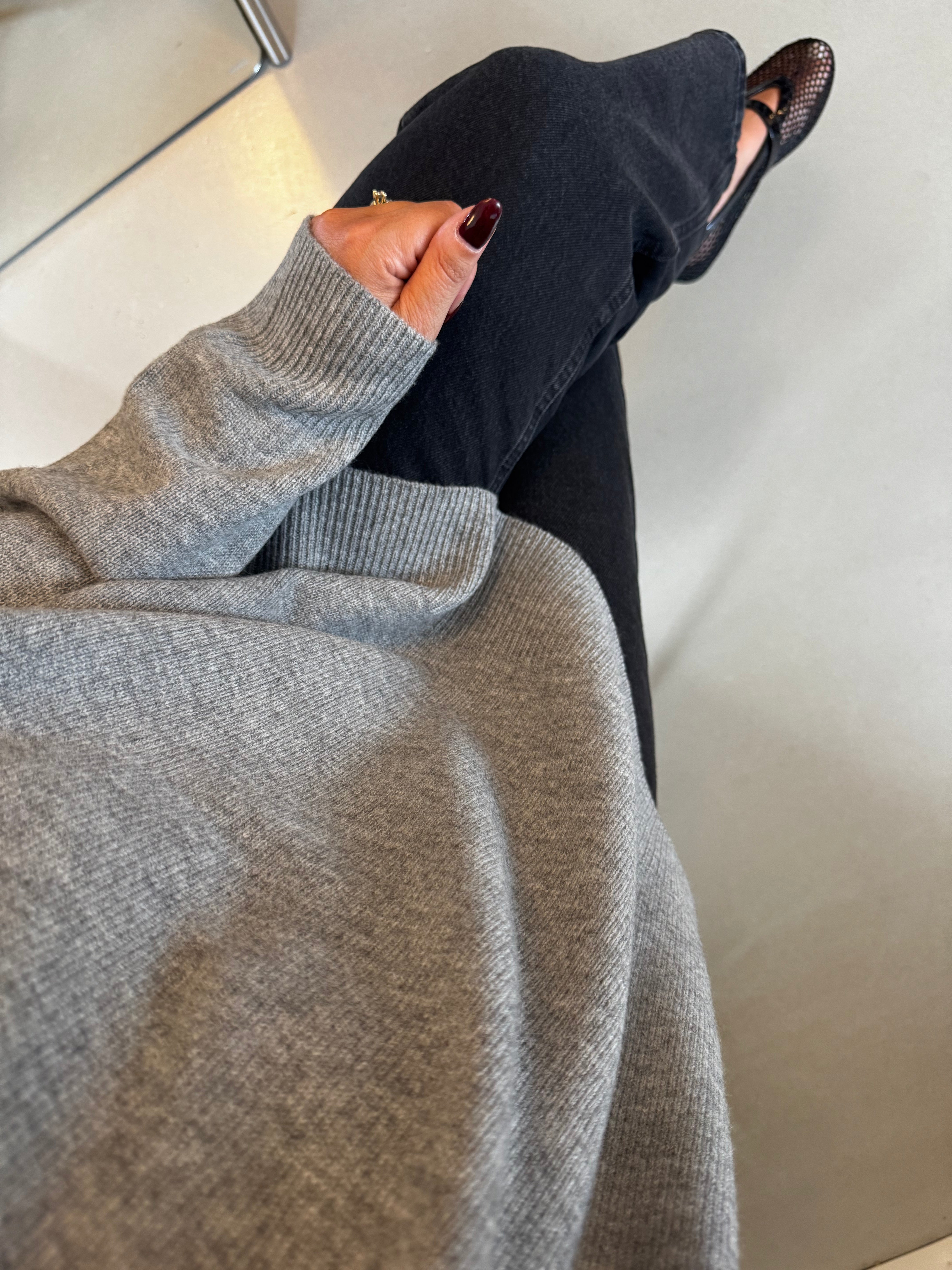 VIGGA JUMPER LT GREY MEL