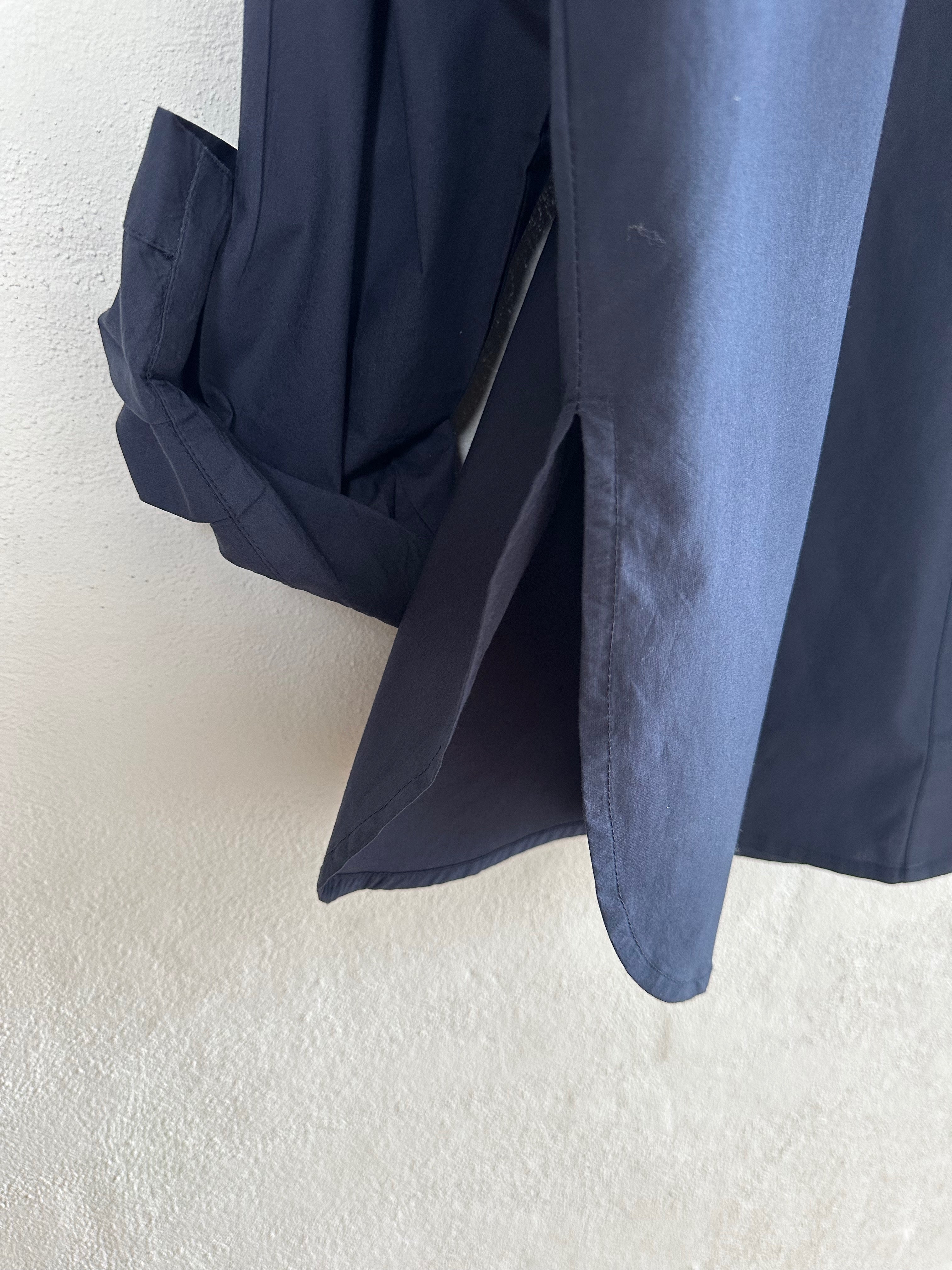 OCEAN POPLIN SLIT SHIRT DARK NAVY