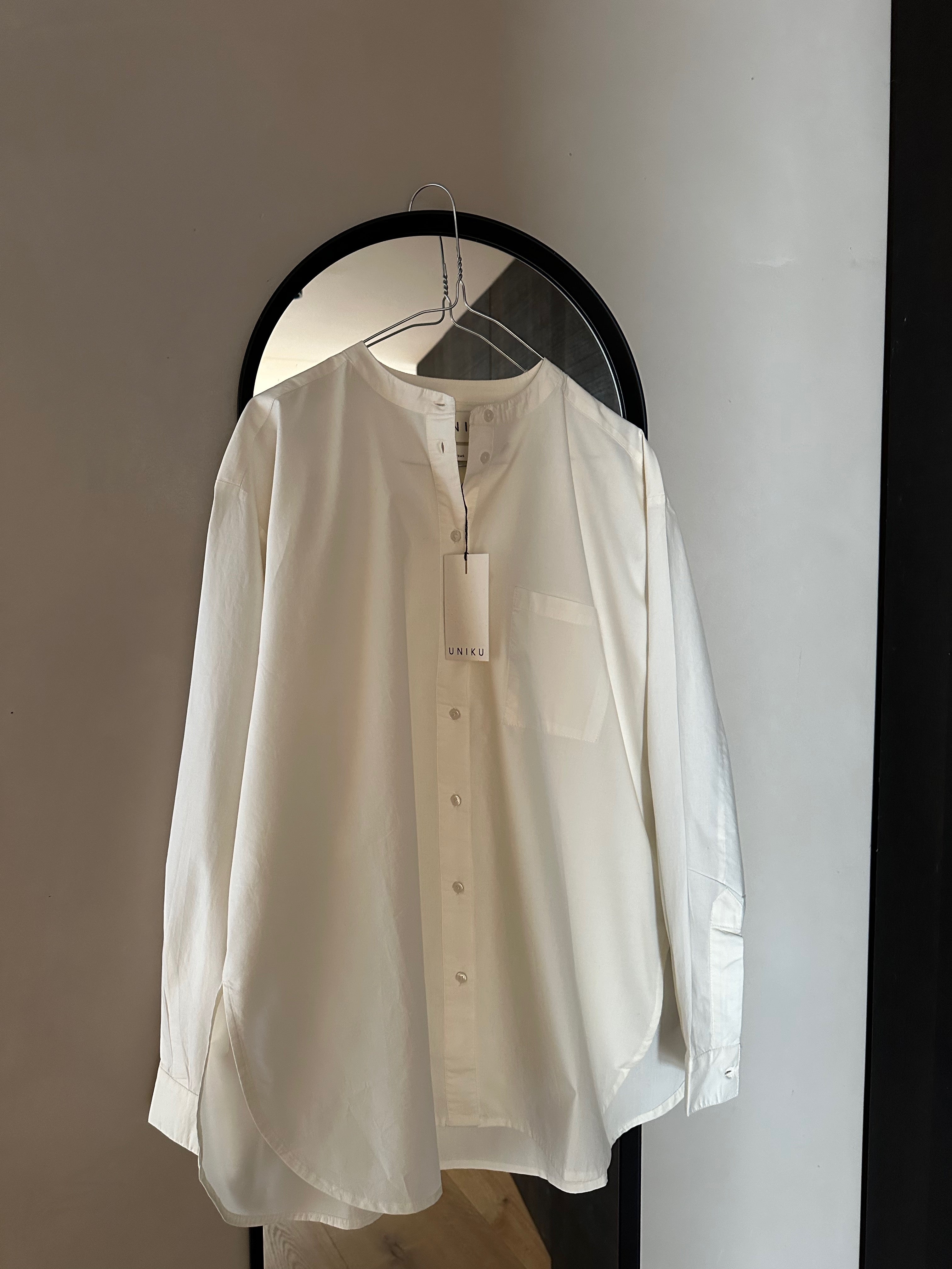 OCEAN POPLIN SLIT SHIRT ECRU