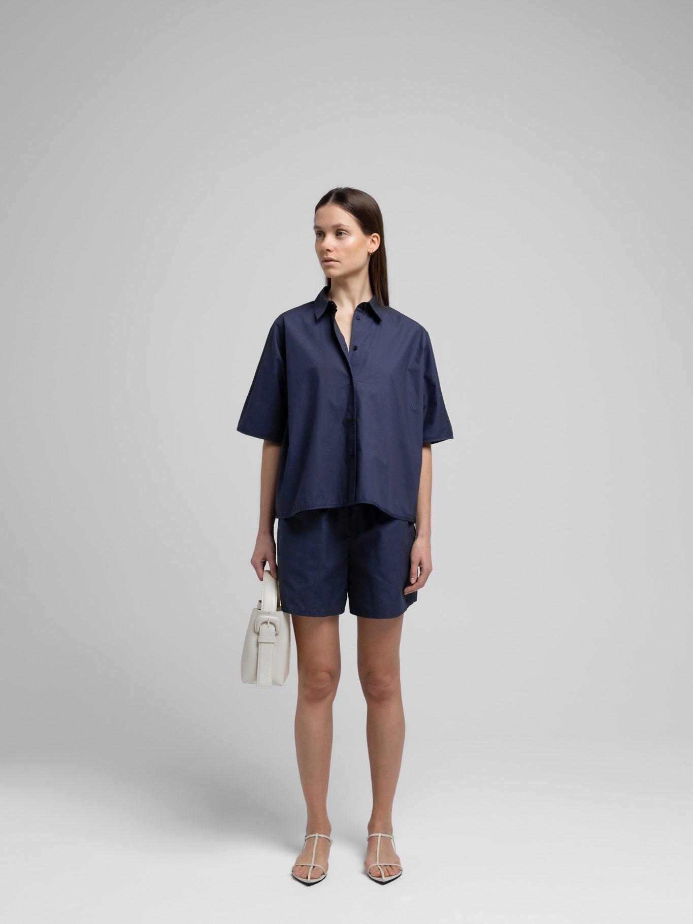 OCEAN POPLIN SS SHIRT DARK NAVY