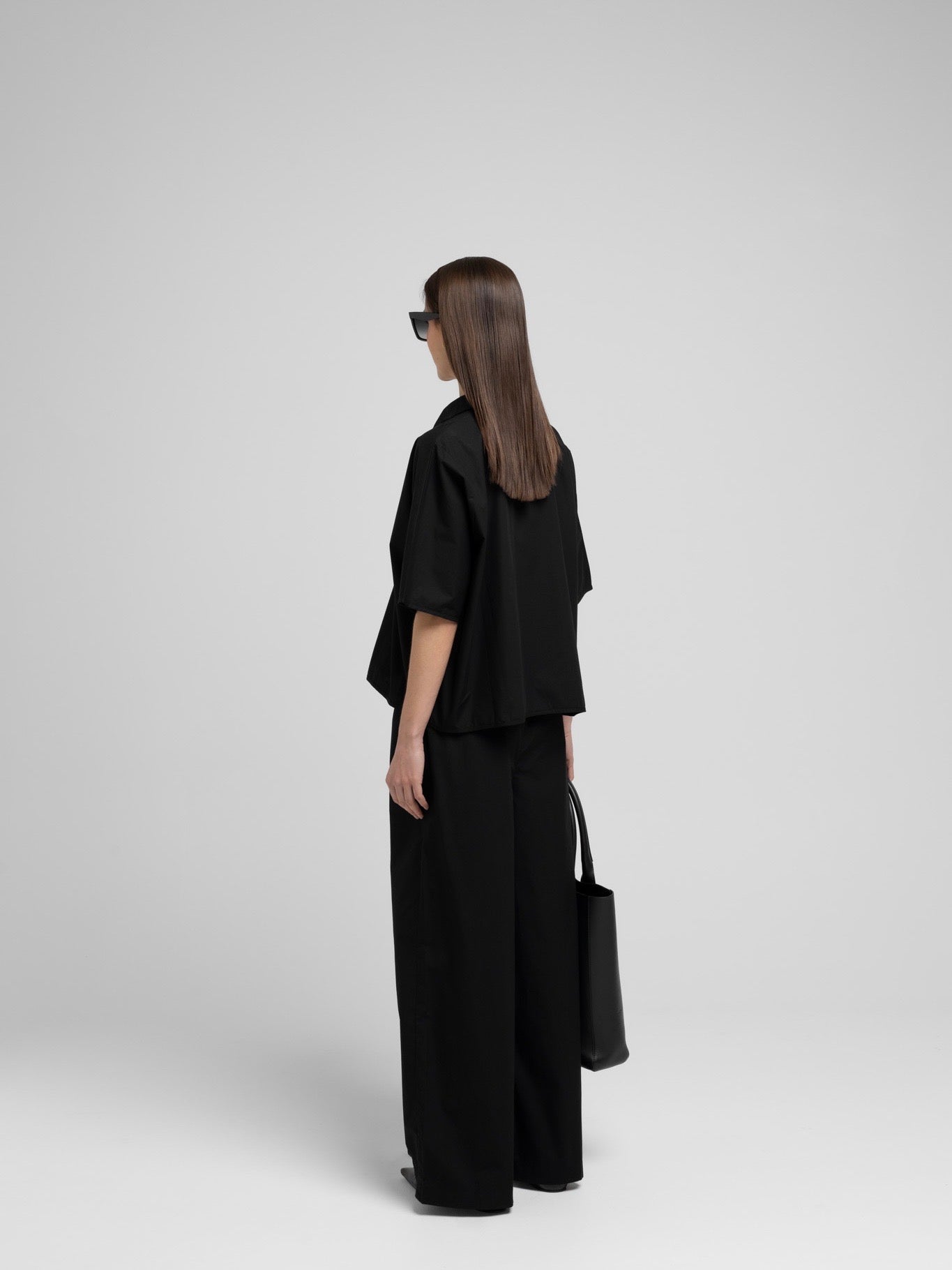 OCEAN POPLIN WIDE PANT BLACK