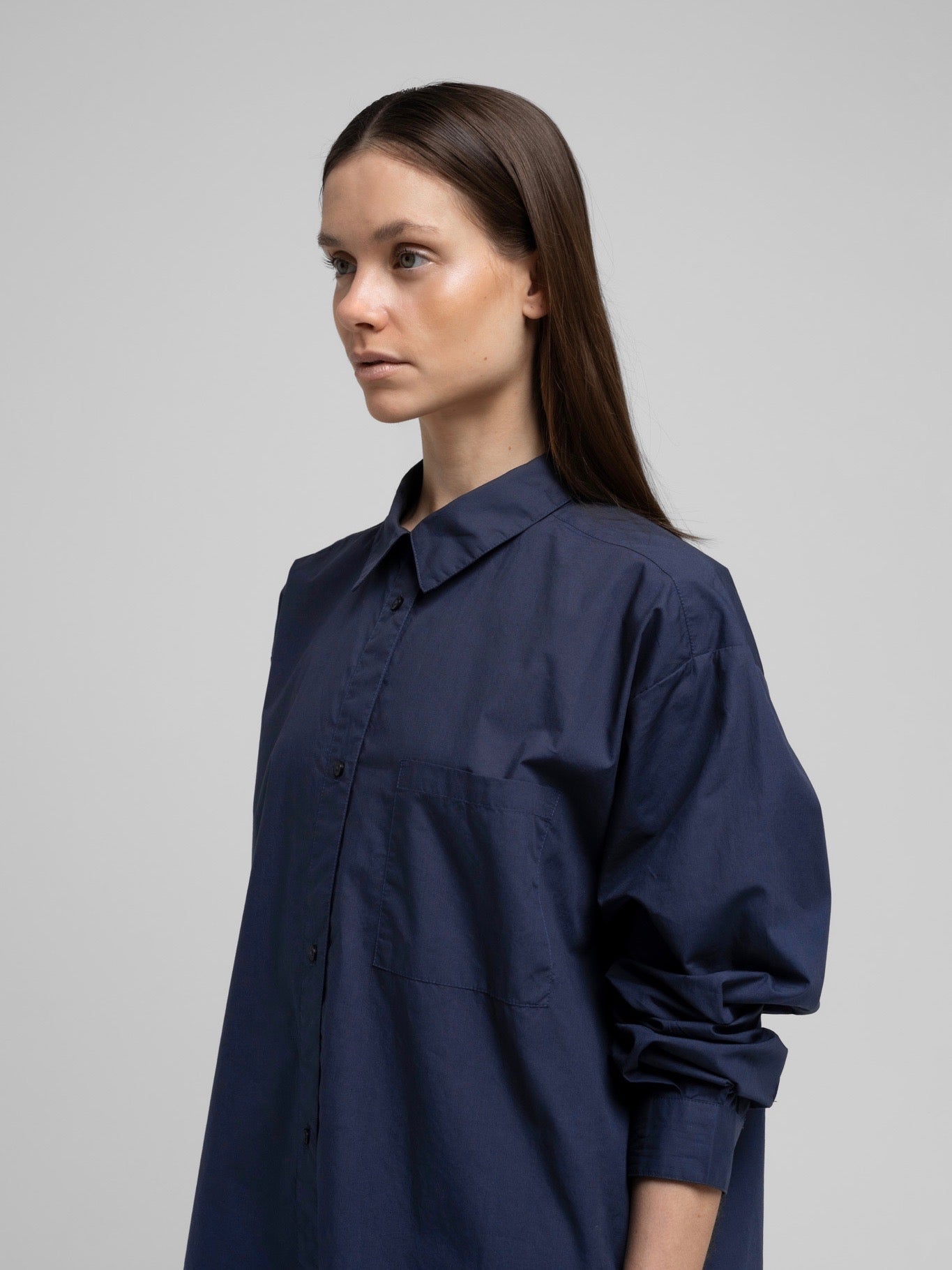 OCEAN POPLIN SHIRT DARK NAVY