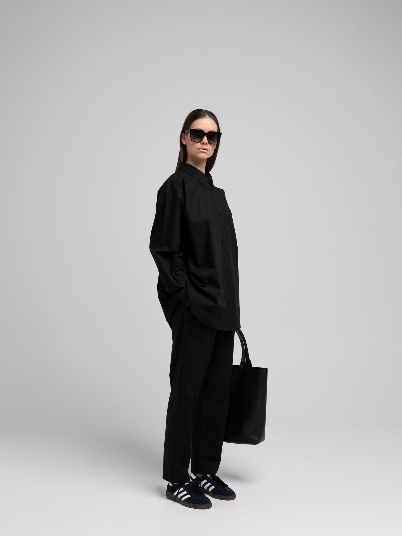 OCEAN POPLIN SHIRT BLACK