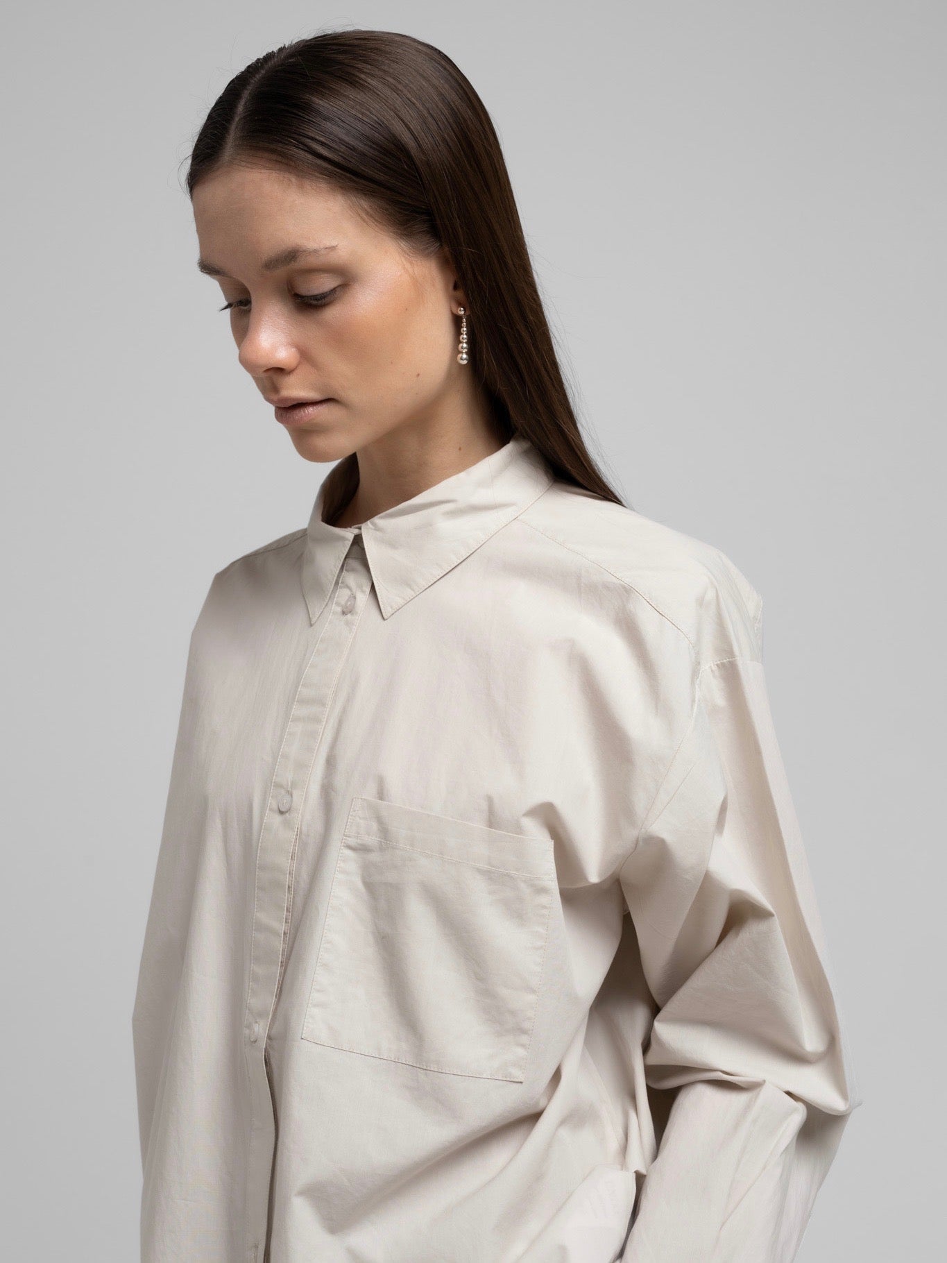 OCEAN POPLIN SHIRT GREY