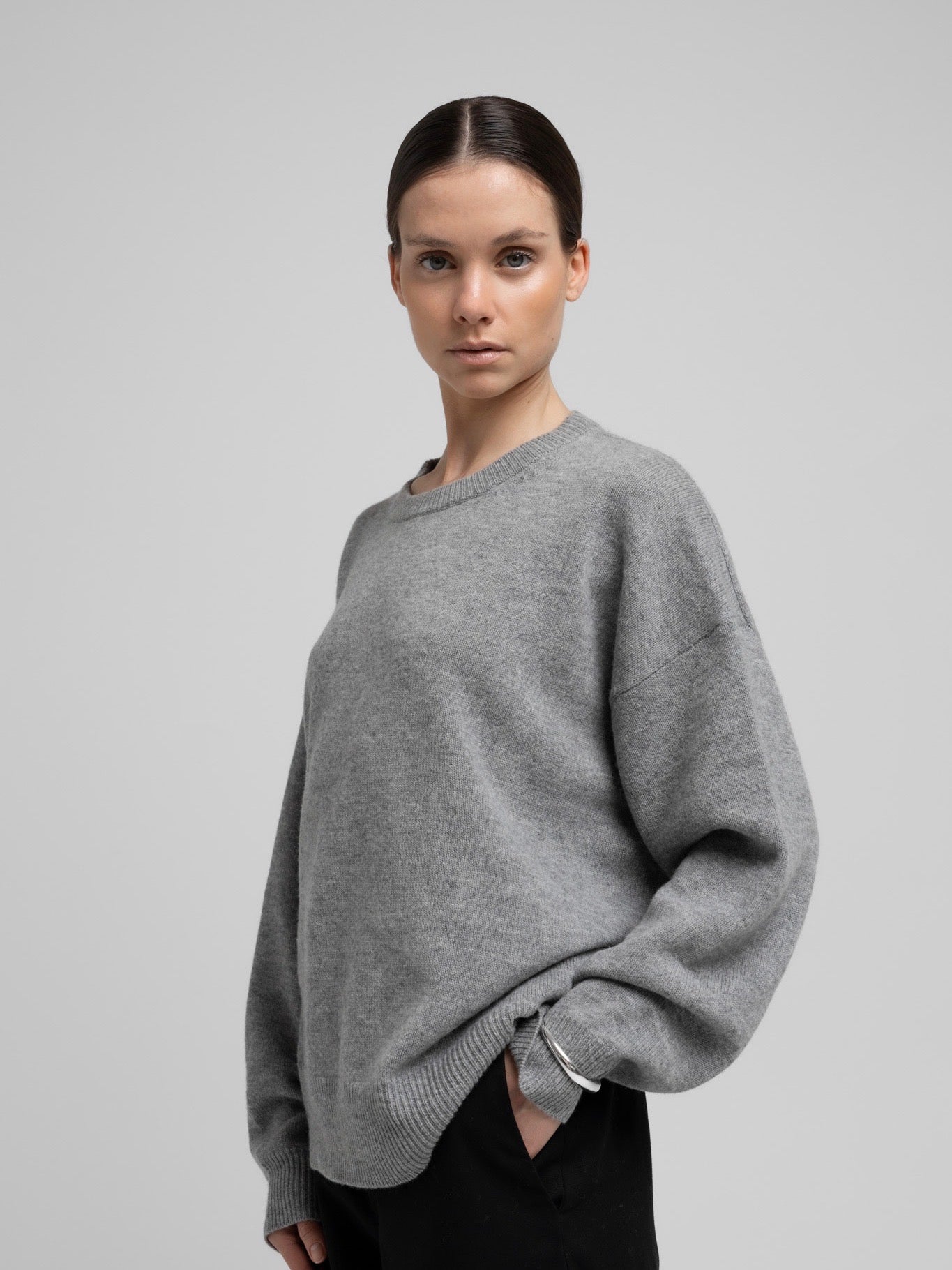 VIGGA JUMPER LT GREY MEL