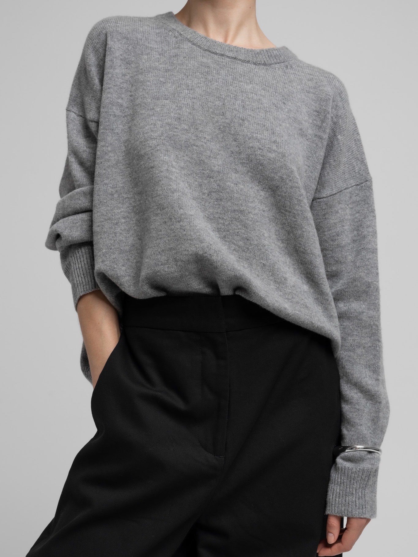 VIGGA JUMPER LT GREY MEL