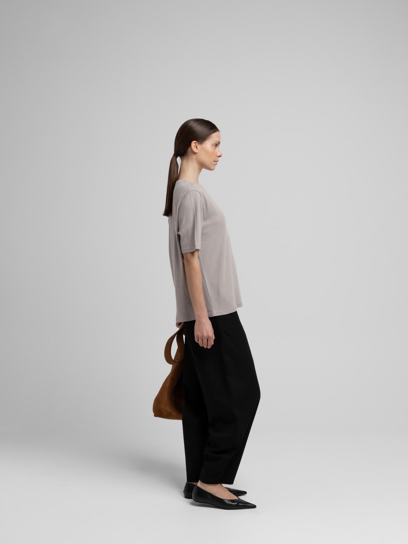 ALVA LINEN TEE GREY