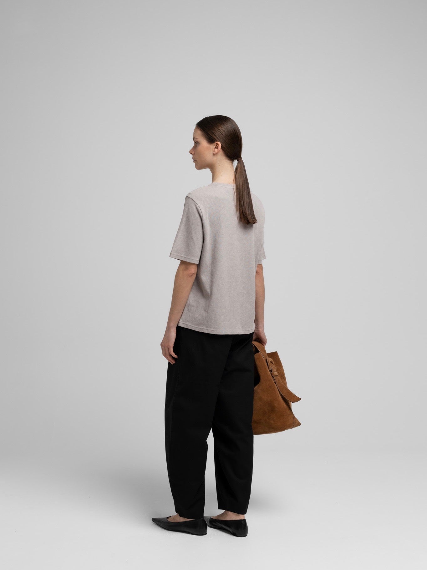 ALVA LINEN TEE GREY