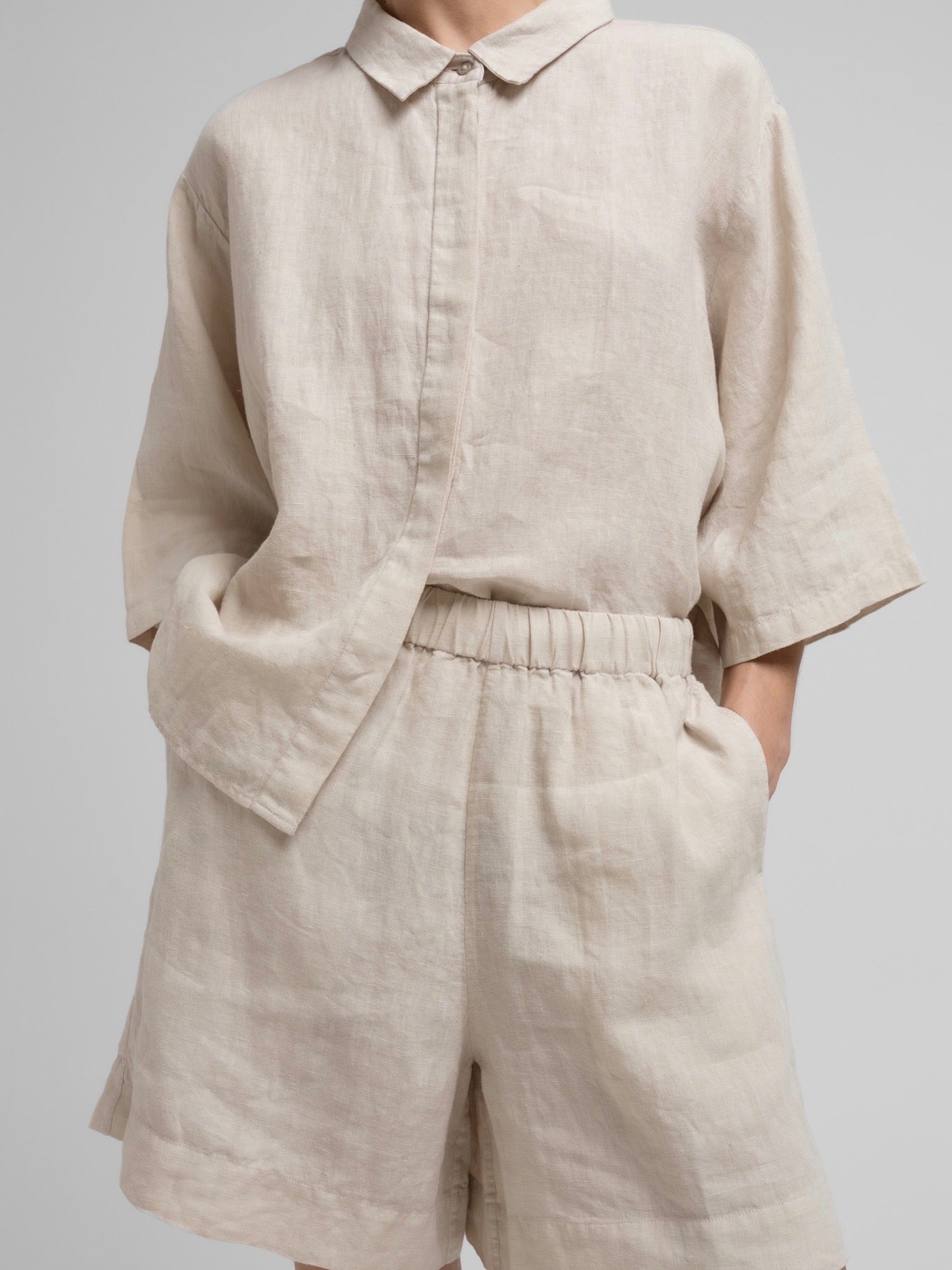 VEGA LINEN SHORTS NATURE