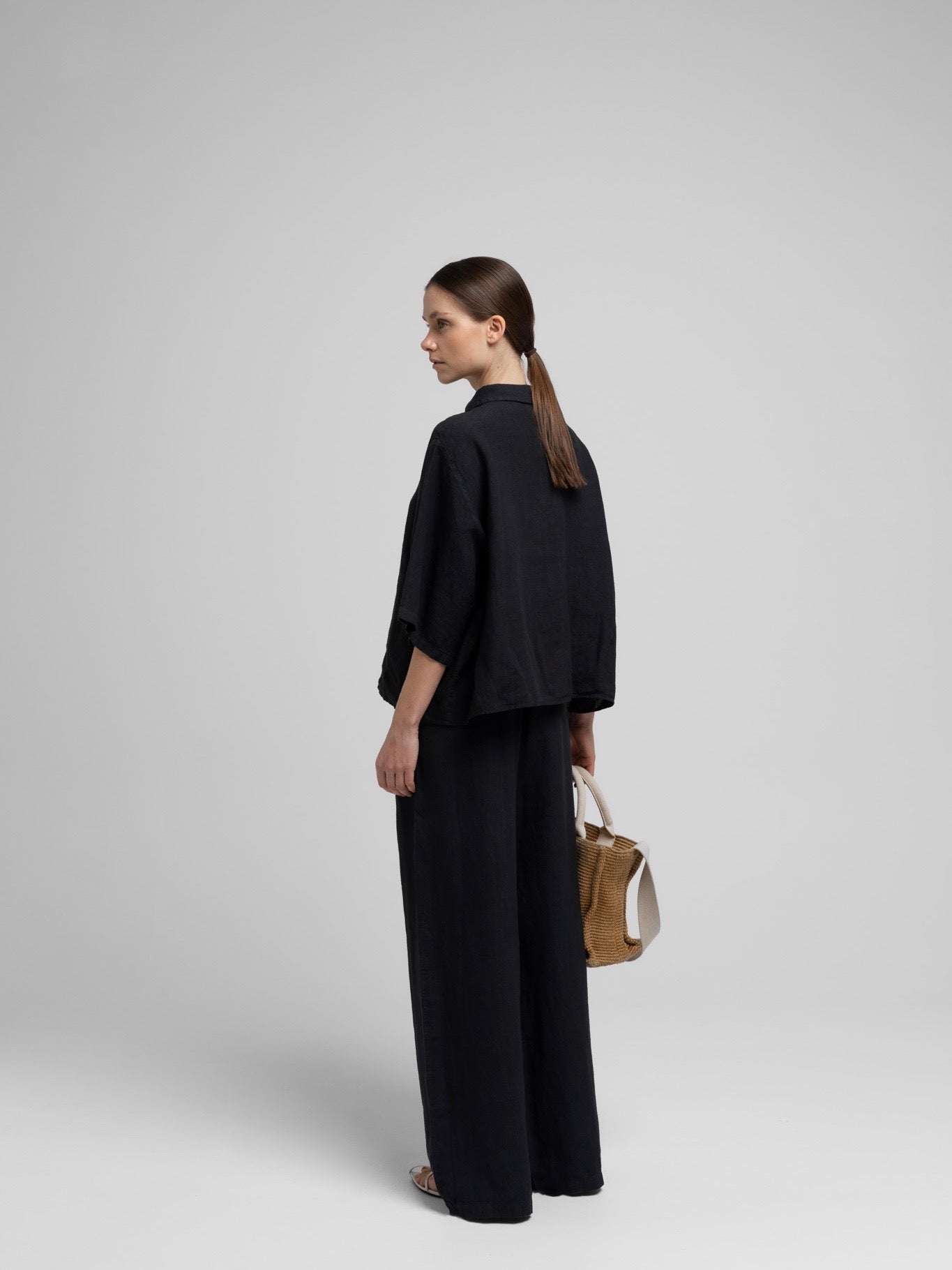 VEGA LINEN PANT BLACK