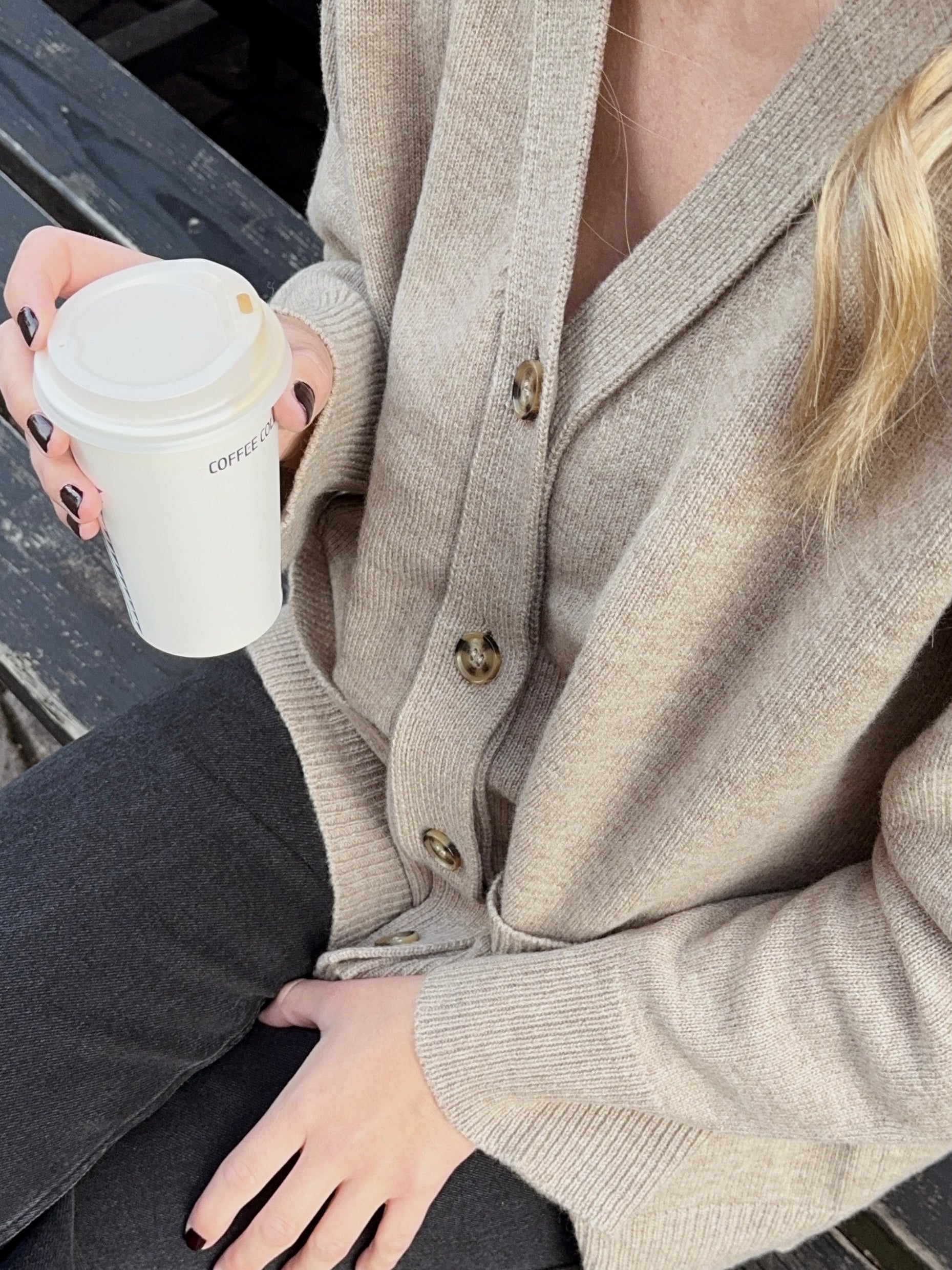 VIGGA CARDIGAN OAT MELANGE