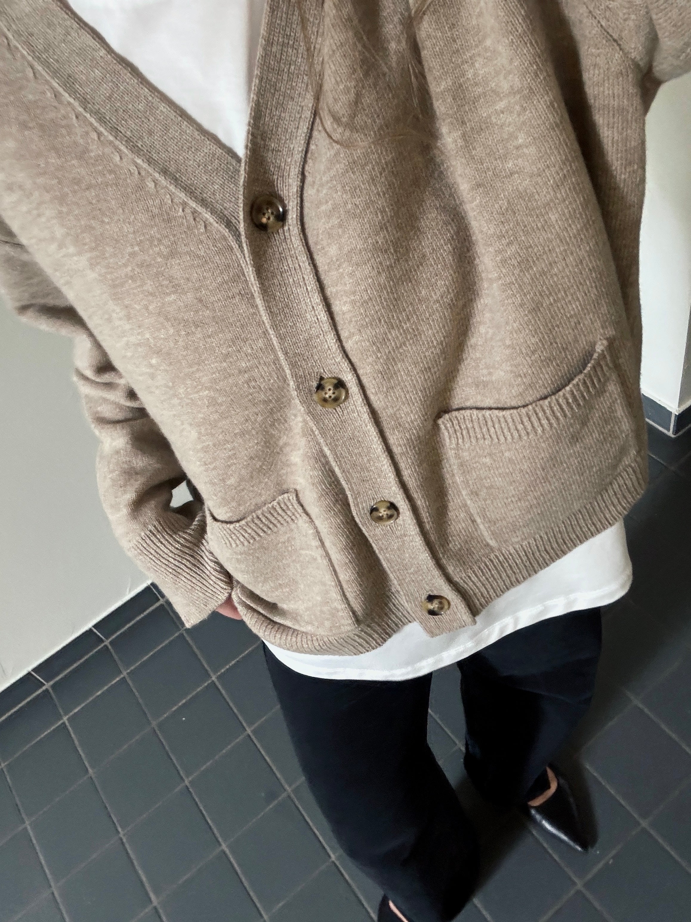VIGGA CARDIGAN OAT MELANGE