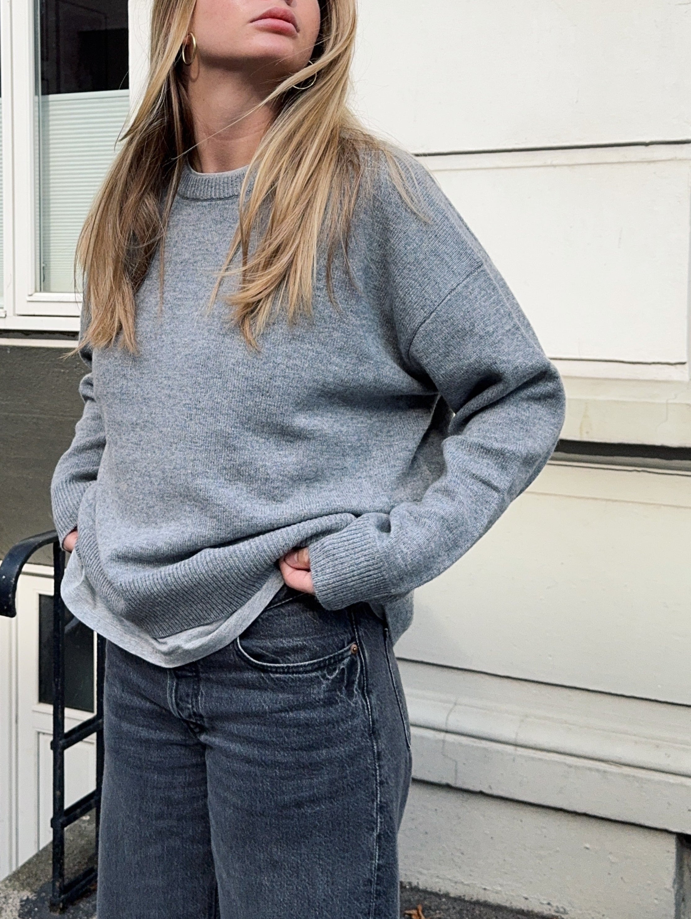 VIGGA JUMPER LT GREY MEL