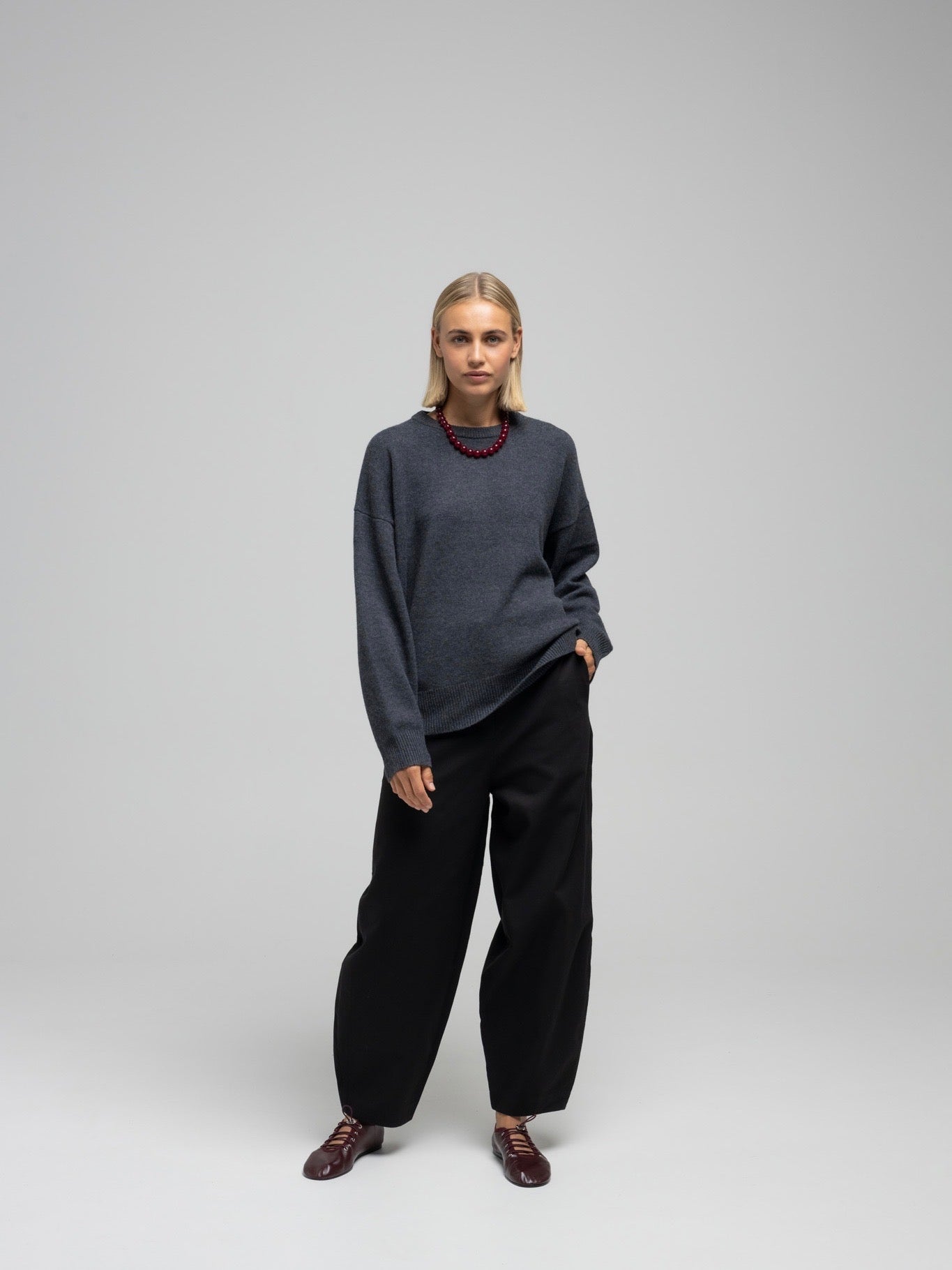 VIGGA JUMPER DK GREY MEL