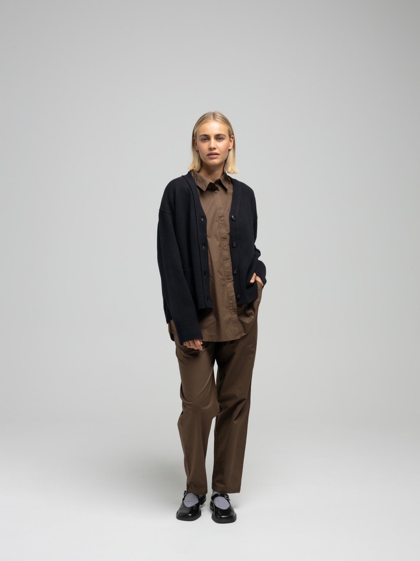 OCEAN POPLIN PANT BROWN
