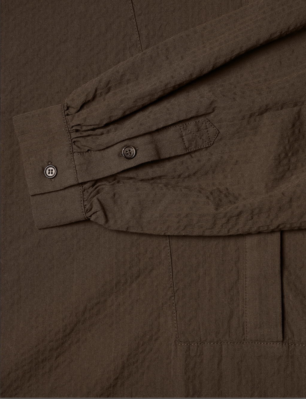 SKY SEERSUCKER DRESS BROWN