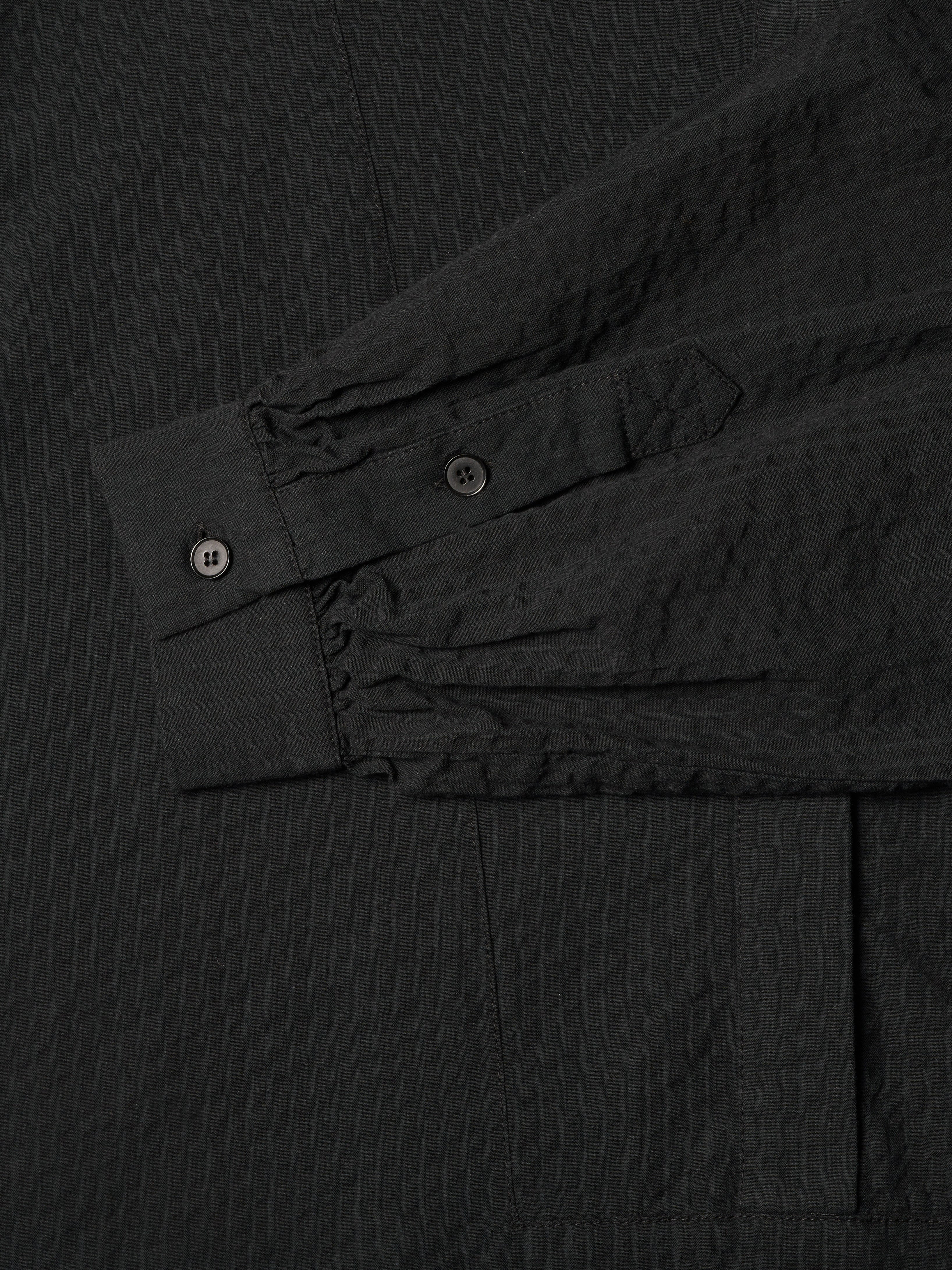 SKY SEERSUCKER DRESS BLACK