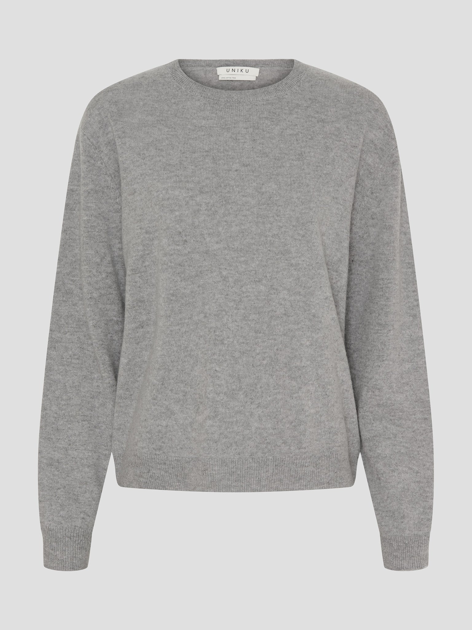 HAILEY CASHMERE JUMPER LT GREY MEL