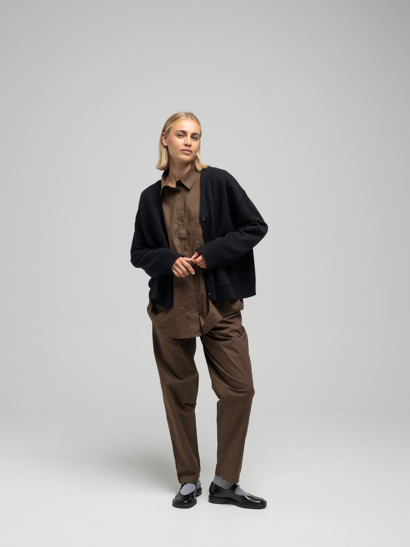 OCEAN POPLIN PANT BROWN